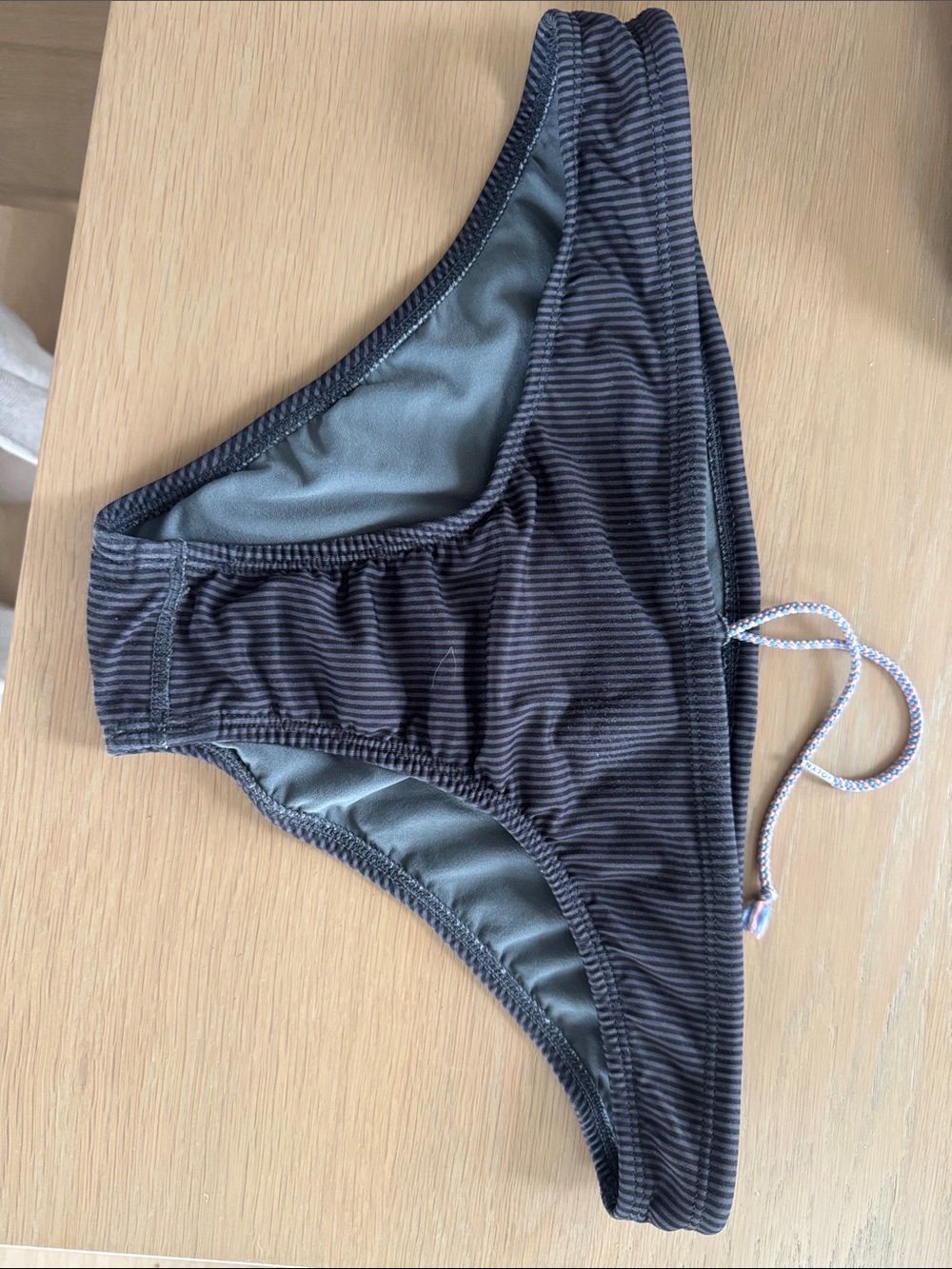 Jolyn Clothing Charcoal Ribbed Bikini Bottom